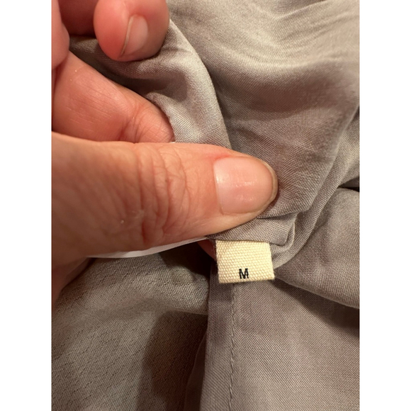 Capulet Sage Green Polka Dot Tie-Front Midi Dress Retro Minimalist Pockets Sz M - Picture 11 of 15